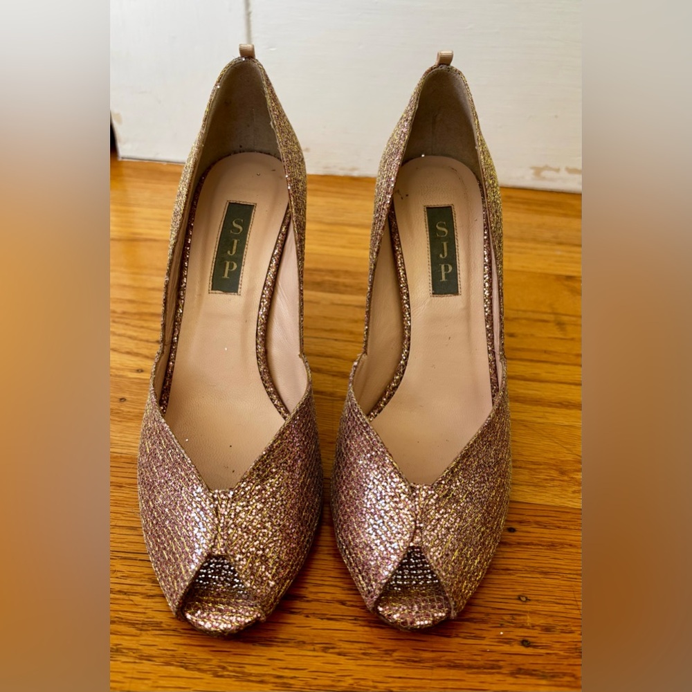 Women's Glitter Pumps - Rose Gold